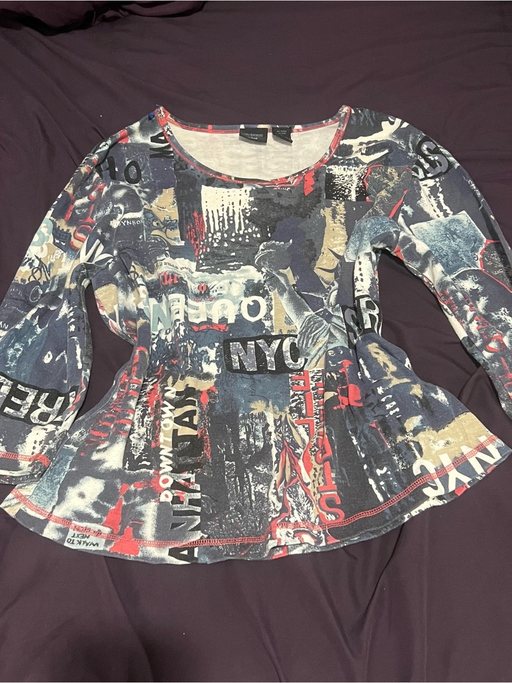 Graphic Print Long-Sleeve Multicolor